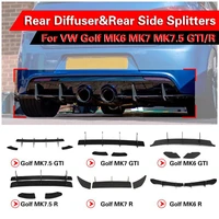 new car rear bumper lip diffuser spoiler rear side splitters for volkswagen for vw golf mk6 mk7 mk7 5 gti r chassis deflector