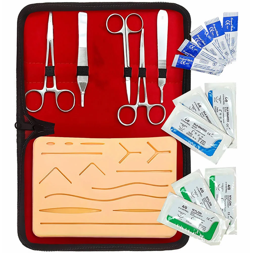 

17pcs Silicone Suture Practice Pad Traumatic Skin Suture Model Reusable Surgical Medical Training Tools Teaching Model