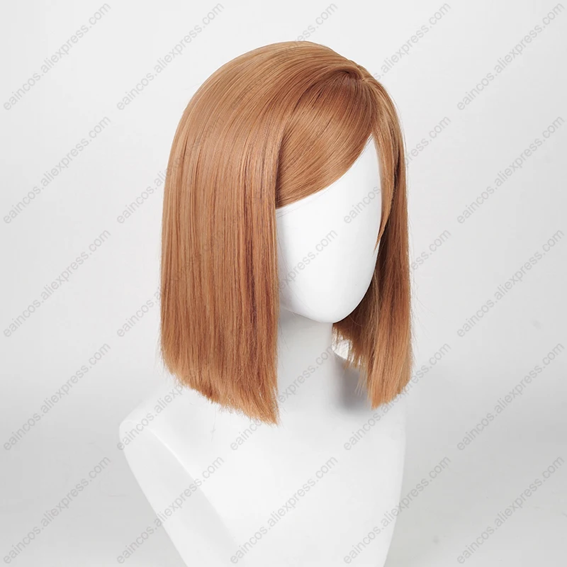 Парик для косплея Nobara Kugisaki 32 см короткие волосы термостойкие синтетические