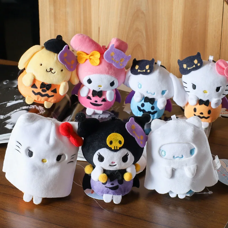 Новинка 2023 Sanrio Cinnamoroll Kuromi накидка на Хэллоуин плюшевая искусственная милая кукла