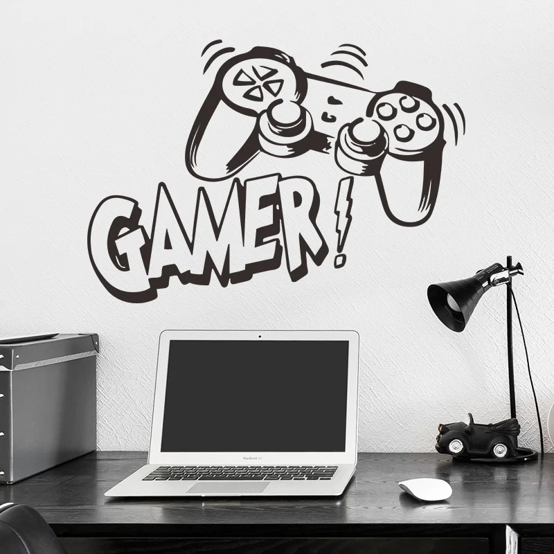 

Personalized Game Controller Game Internet Decorative Wall Stickers Cafe Boys Room Wall Decoration Wallpaper Self-adhesive