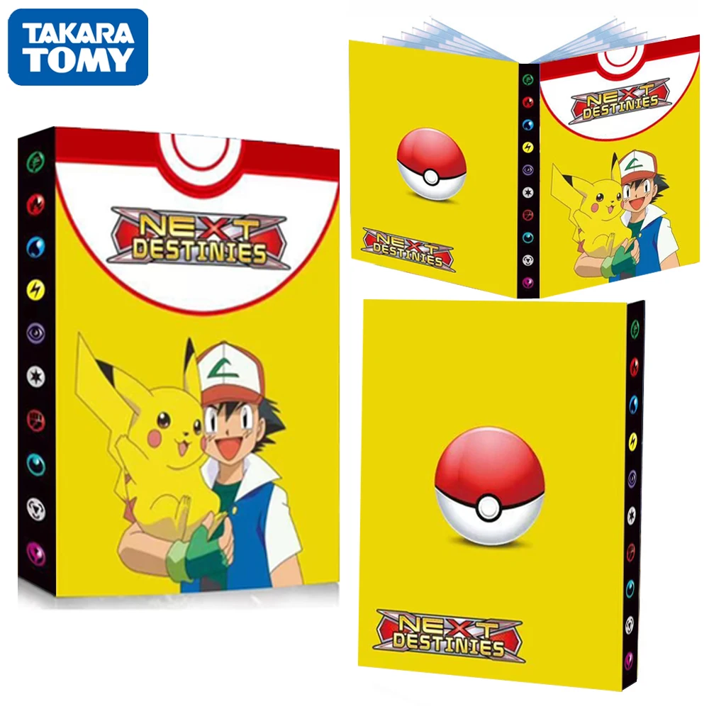 

4 Pocket 240Pcs Pokemon Album Cards Book Game Card GX EX Cartoon Anime Pokemon Collectors Binder Folder Kawaii Boy Kids Toy Gift