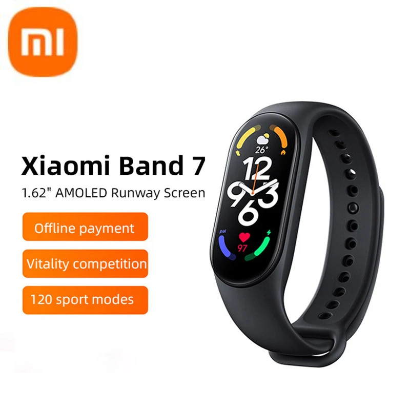 

Xiaomi Mi Band 7 Smart Bracelet,Blood Oxygen Heart Rate Fitness Traker,Bluetooth Waterproof Smart Band CN Standard Version
