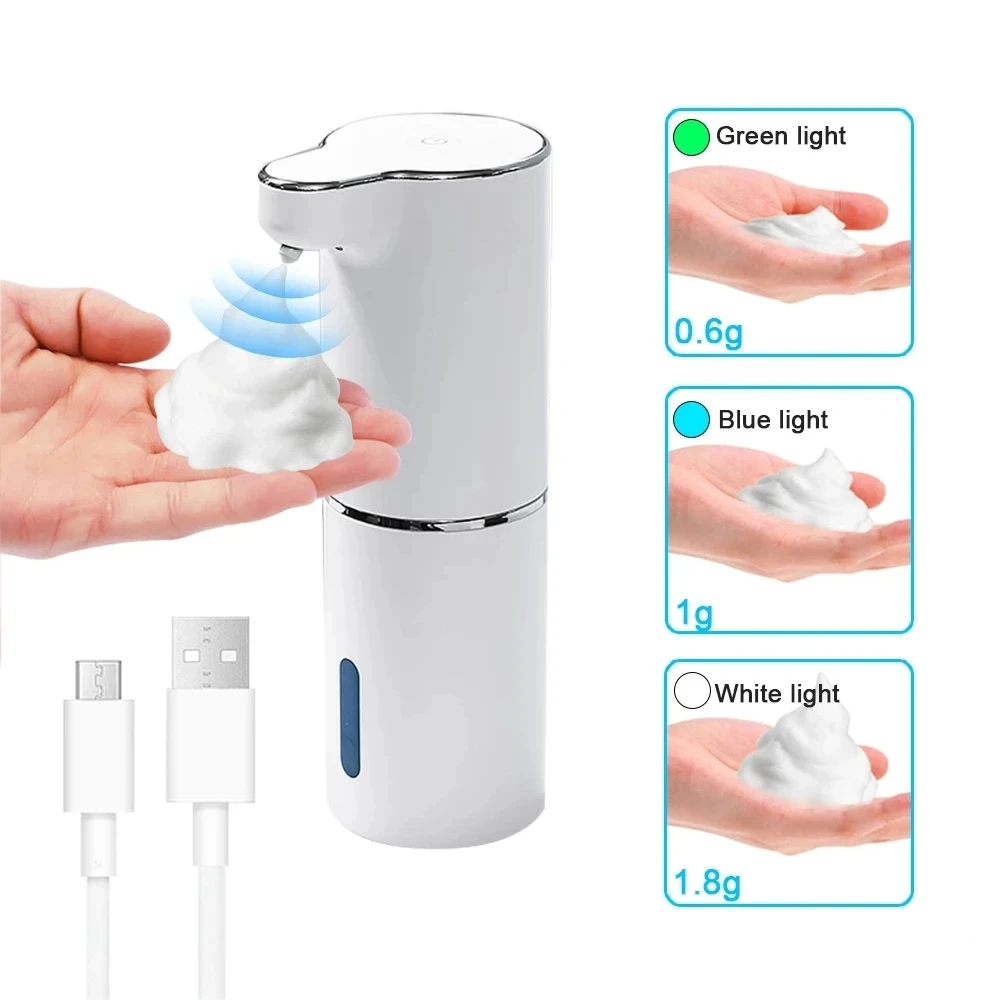 Automatic Foam Soap Dispensers 400ml Bathroom Smart Washing Hand Machine With USB Charging 2 In 1 Desktop & Wall Hanging images - 6