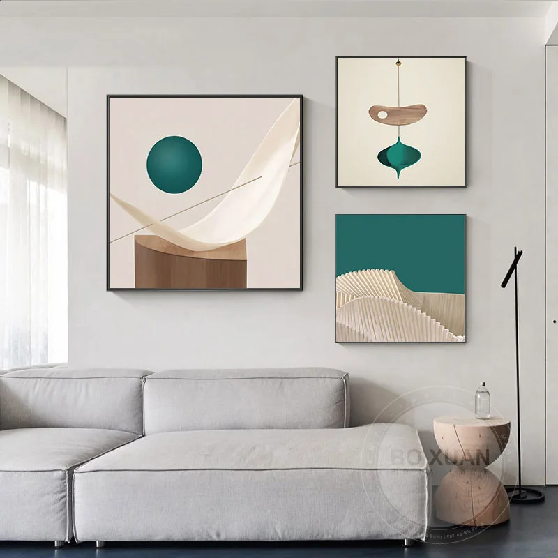 

Colorful Geometric Modern Decorative Painting Dining Mural Nordic Sofa Wall Painting Abstract Living Room Hanging