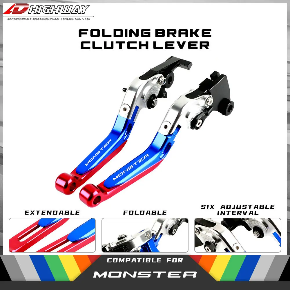 

Adjustable Folding Brake Clutch Levers For DUCATI MONSTER S2R 800 2005-2007 / 695 2007 2008 / 620 2003-2006 / 400 2004-2007