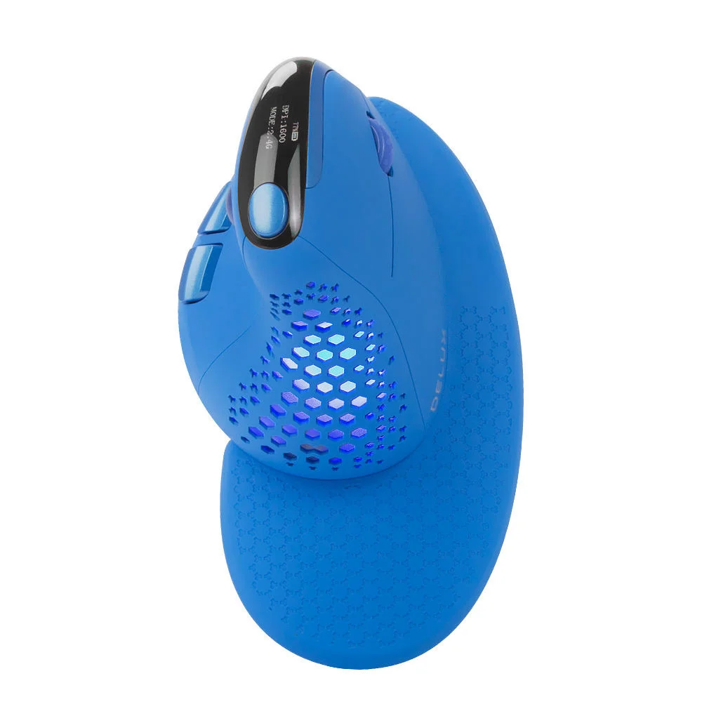 Colorful M618XSD 2.4G Bluetooth Wireless Ergonomic Vertical Mouse With OLED Screen Programmable Rechargeable Optical PC Mause