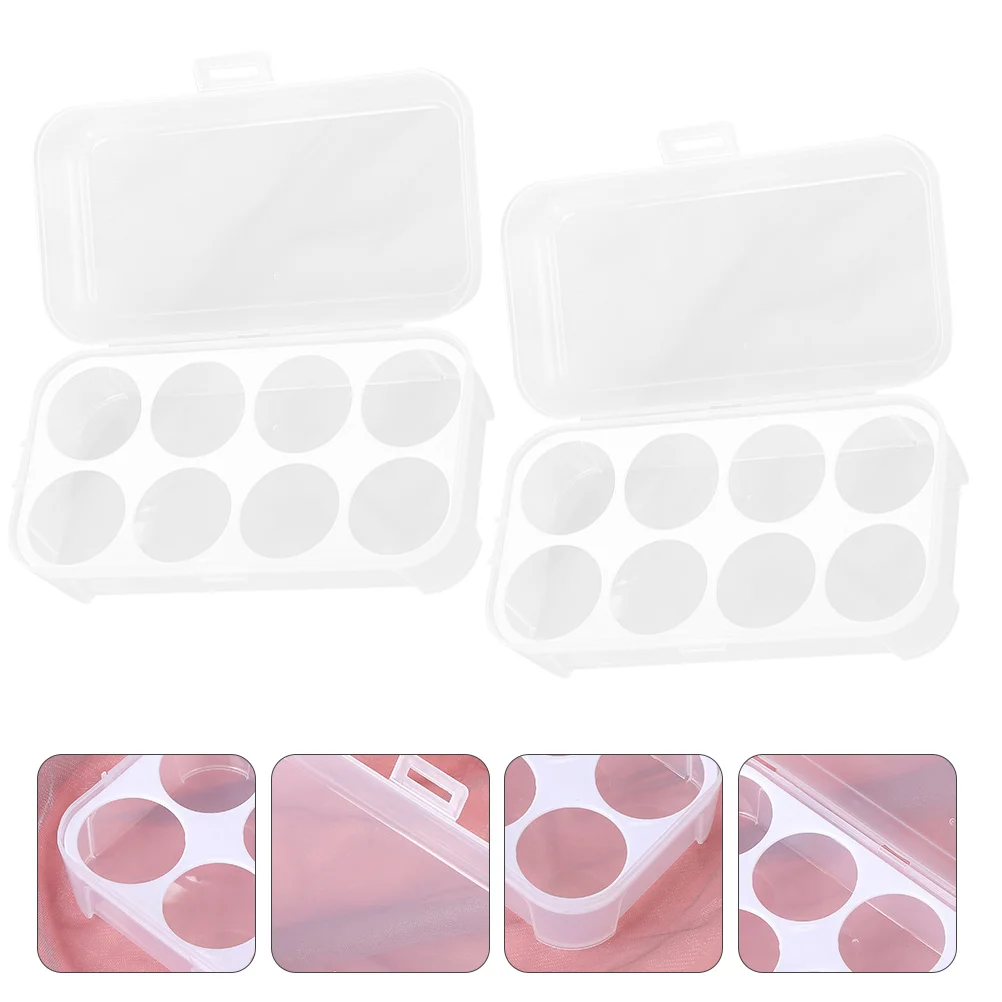 

2Pcs Makeup Accessories Makeup Sponge Boxes Powder Puff Boxes Storage Container for Female