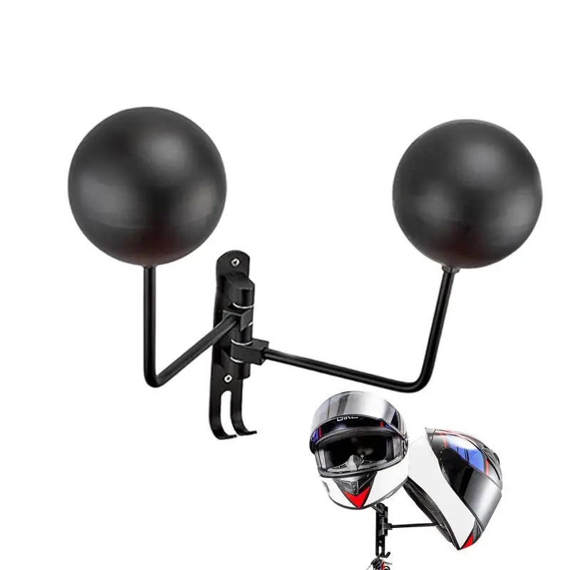 

Motorcycle Jacket Holder 180 Cowboy Hat Holder Wall Mount Double Hooks Motorcycle Cap Stand Hat Hanger For Coat Cap Backpack
