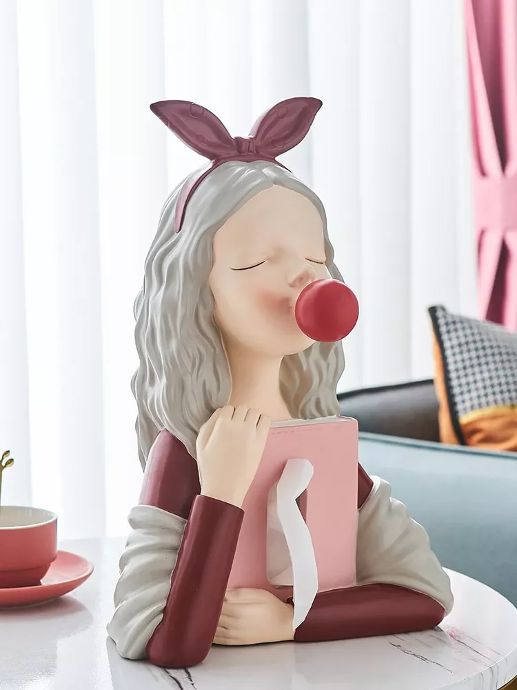 

Корейские Креативные украшения для салфеток в скандинавском стиле, украшение для дома, гостиной, настольная бумажная коробка с держателем, ...