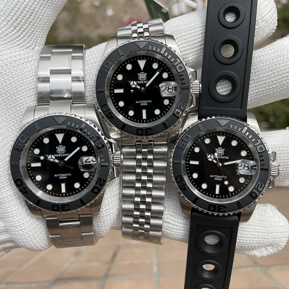Новинка светящиеся автоматические механические наручные часы STEELDIVE SD1953T Water Ghost