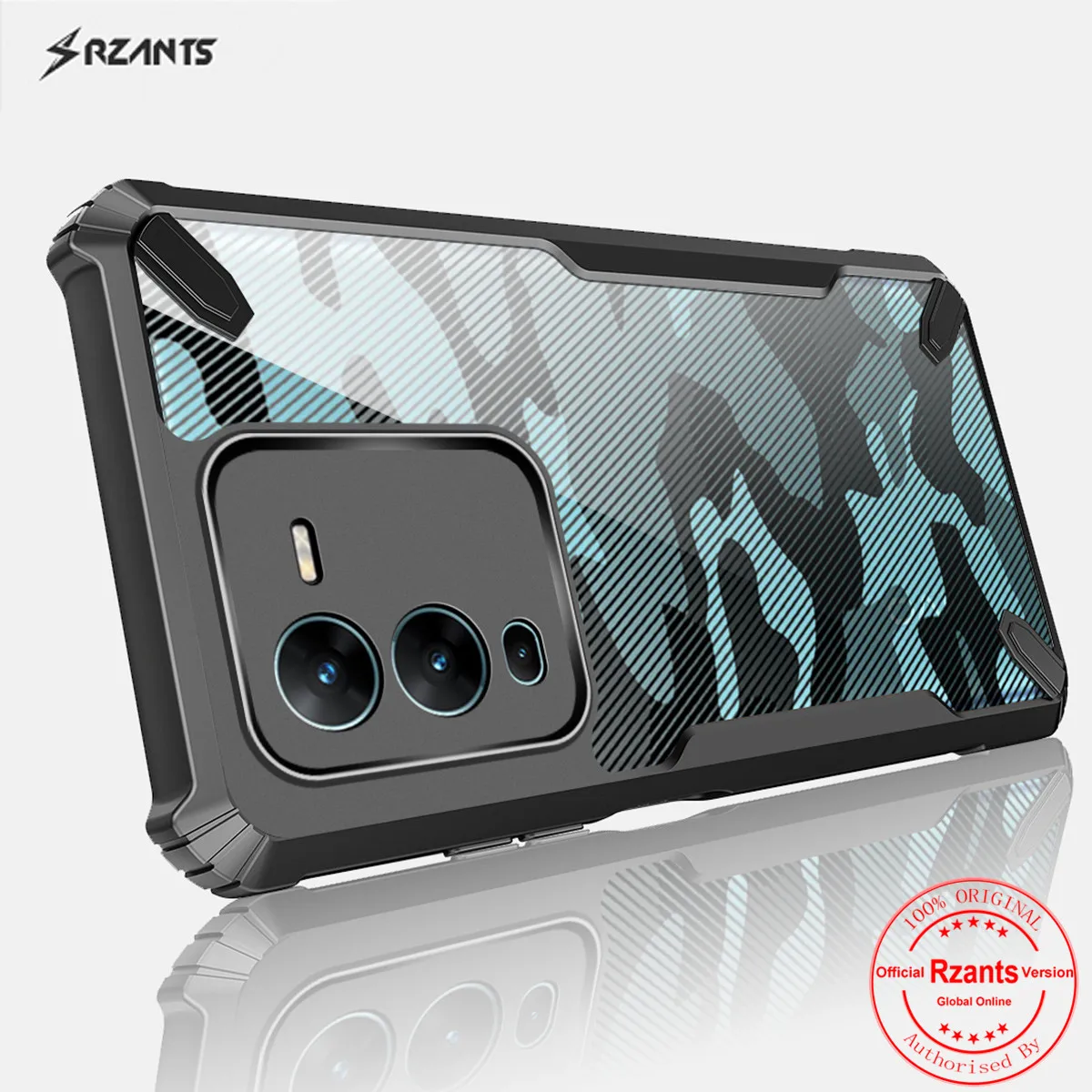 

Rzants For VIVO V25 Pro S15 Pro 5G Case [Camouflage Bull] Cover Shockproof Camera Protection Slim Phone Shell