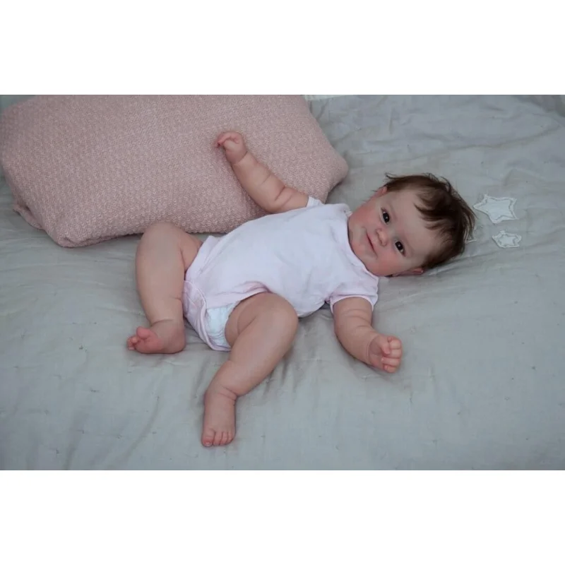 Кукла Мэдди реборн 50 см тканевая кукла для новорожденных девочек мягкое на ощупь