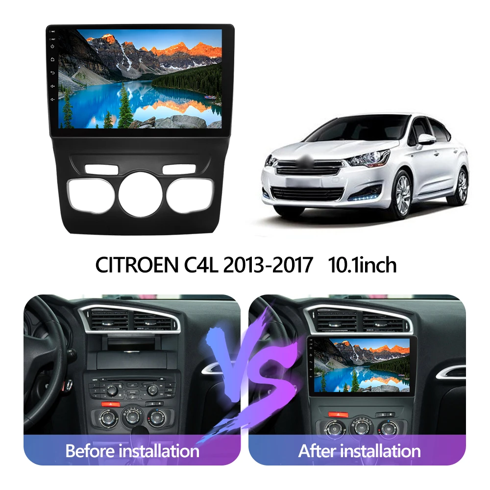 Eunavi Android Auto GPS For Citroen C4 C4L DS4 2013 - 2017 Car Radio Multimedia Player Head unit 4G 2din 2 din Carplay |