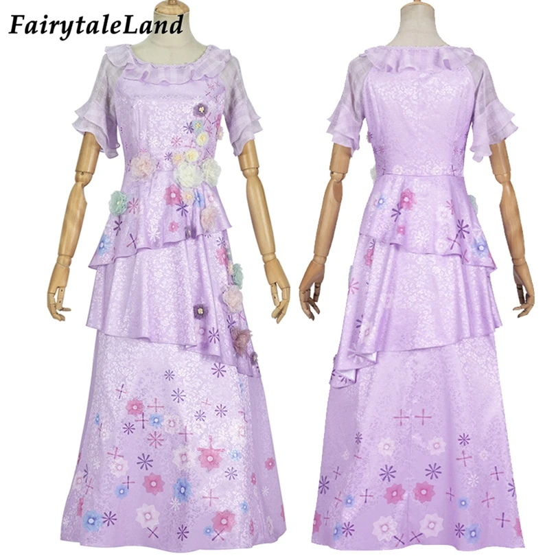 

Carnival Halloween Magic House Isabela Madrigal Cosplay Mirabel Sister Costume Custom Made Printing Flower Princess Dresses