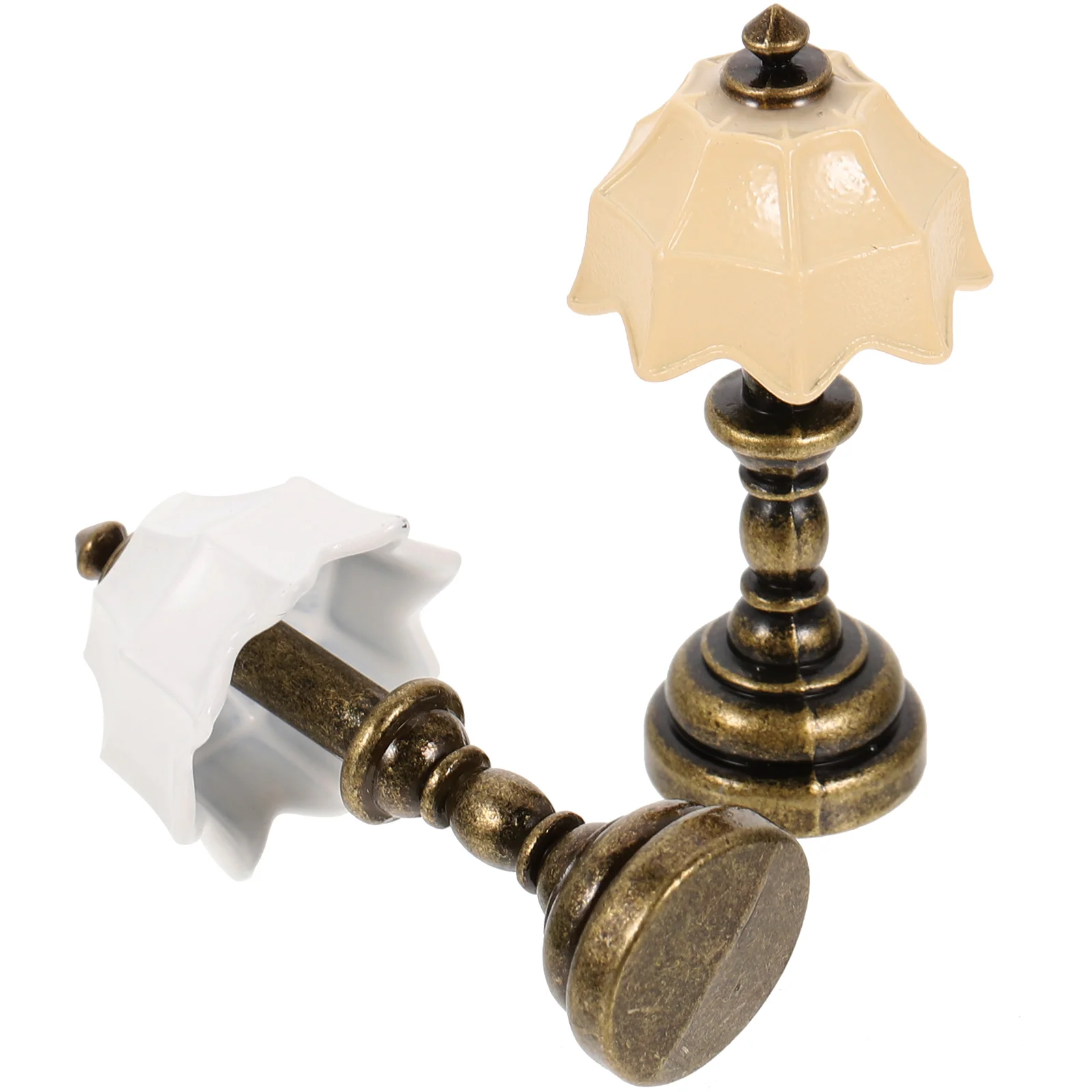 

2pcs Miniature Bedside Lamp Miniature Lamp Tiny House Bedside Lamp