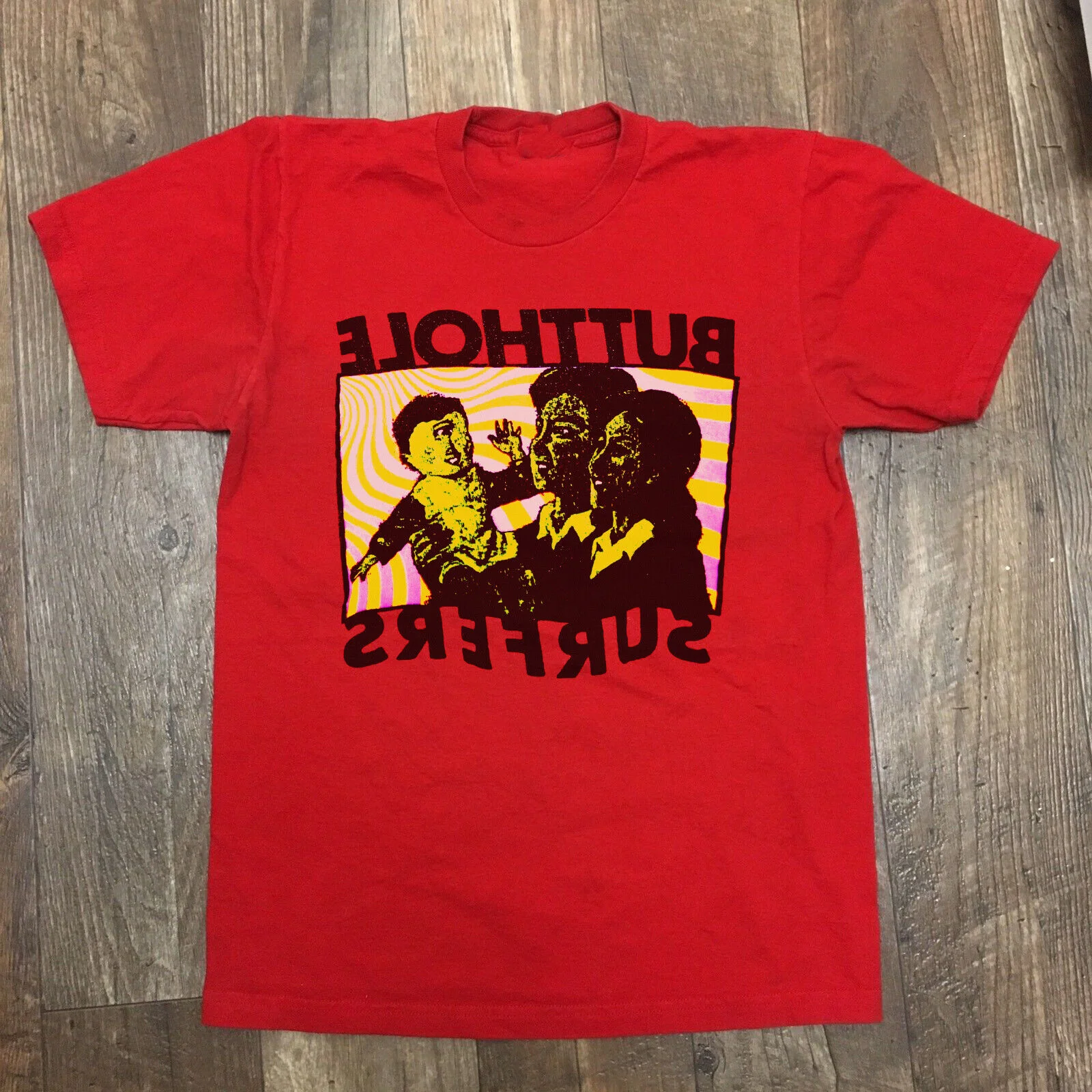 Браслет для серфинга Butthole красная хлопковая футболка унисекс фотография