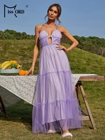 missord mesh backless cutout waist beach dress deep v neck vacation home party prom long sexy ladies casual maxi dress