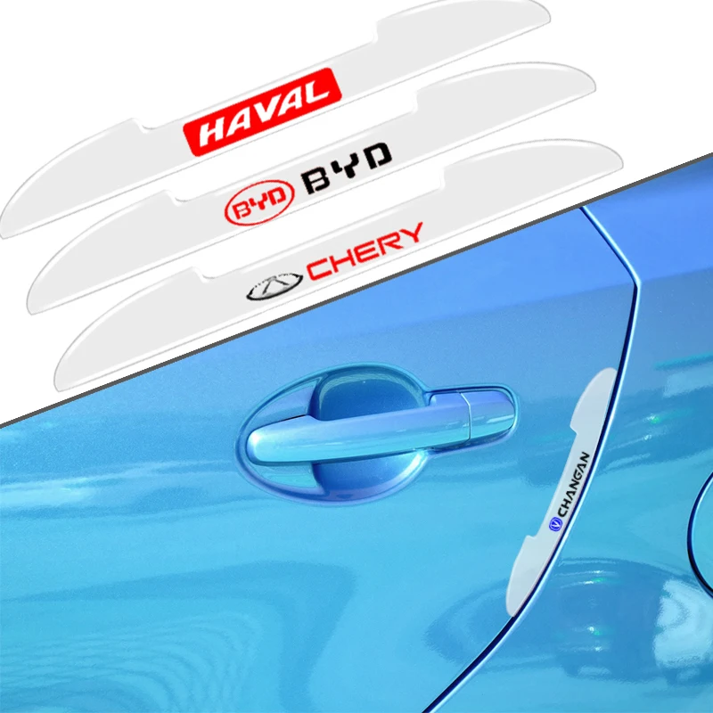 

4pcs Transparent Door Edge Protection Bumper Sticker for Volkswagen VW Golf 4 6 7 GTI Tiguan Passat B5 B6 B7 CC Logo Accessories