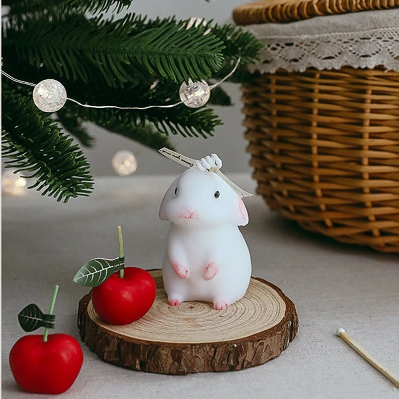 

Easter Rabbit Shape Scented Candles Home Decor Bunny Animal Candle Wholesale Cute Candles Fragrance for Photo Props