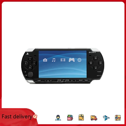 Оригинальная PSP восстановленная PSP для игровой консоли Sony PSP 3000 128 Гб карта памяти черная портативная игровая консоль