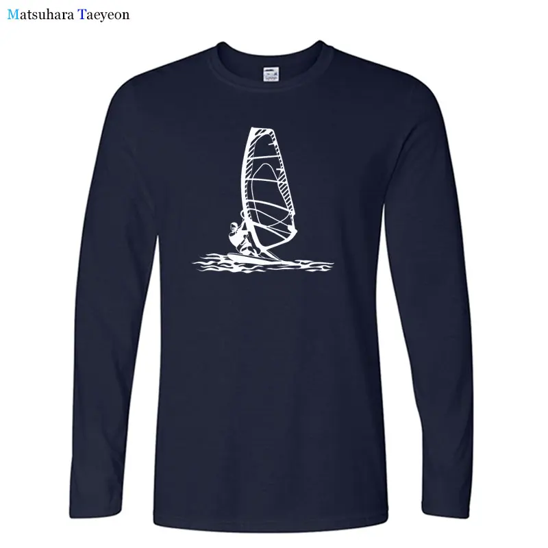 

Windsurfing Water Sports Tshirts Men Autumn New Long Sleeve T Shirts for Men Casual Harajuku Shirt Cotton O-Neck T Shirt Homme