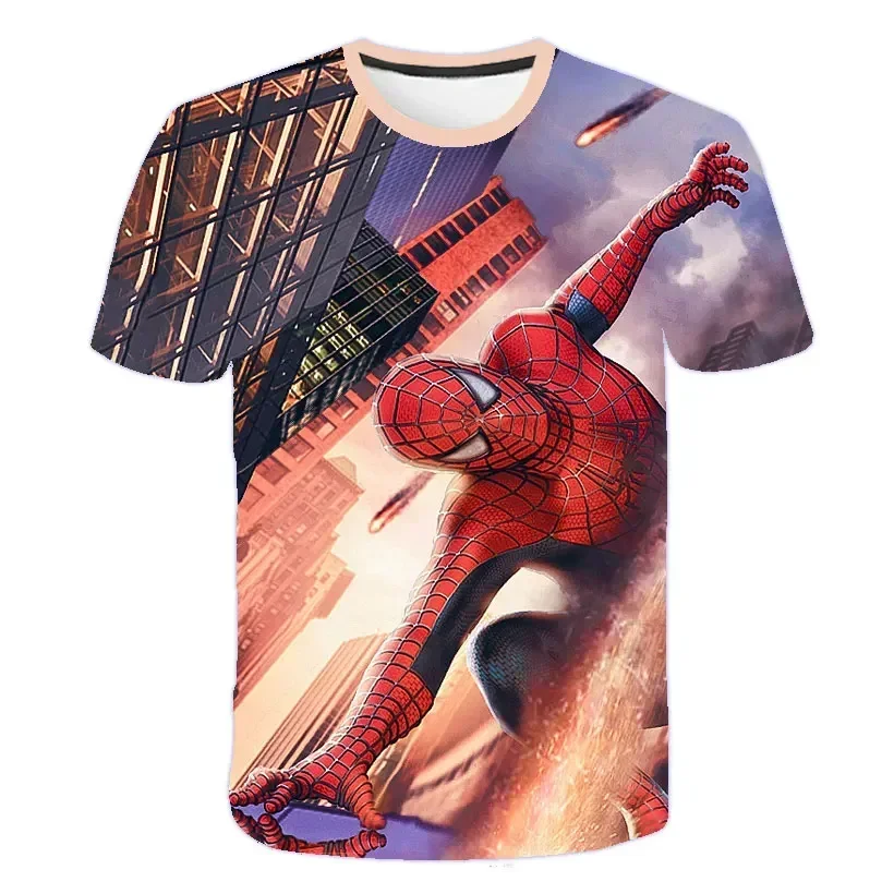 

Superhero Marvel Spiderman Baby Girls Boys T-shirts 3-14 Years Old Kids Clothes Top Tees The Avengers Clothes Cosplay Costume