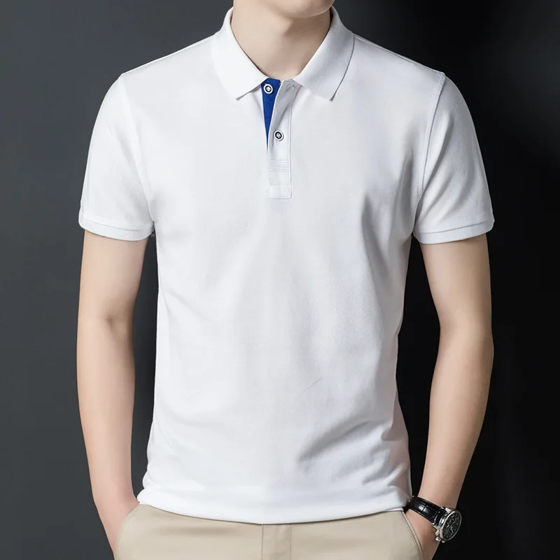 

Paul Wrangler short-sleeved t-shirt men's young and middle-aged lapel half-sleeved summer new business casual polo shirt