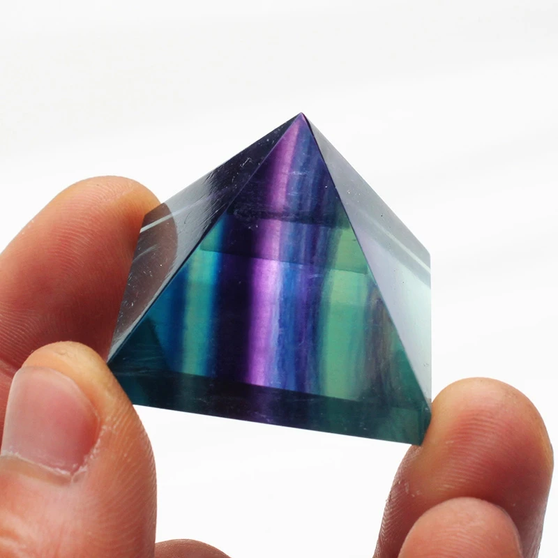 

Beautiful Natural fluorite Crystal PYRAMID Natural rainbow fluorite pyramid healing