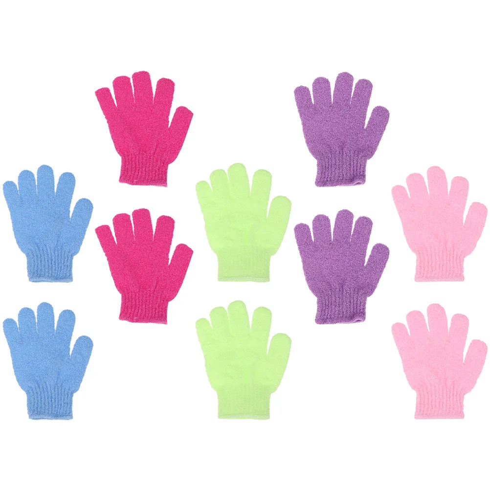

10 Pcs Bath Gloves Body Scrub Mitt Shower Scrubber Body Frosted Women Body Loofah Pad Glove Nylon Back Washer Pad Child