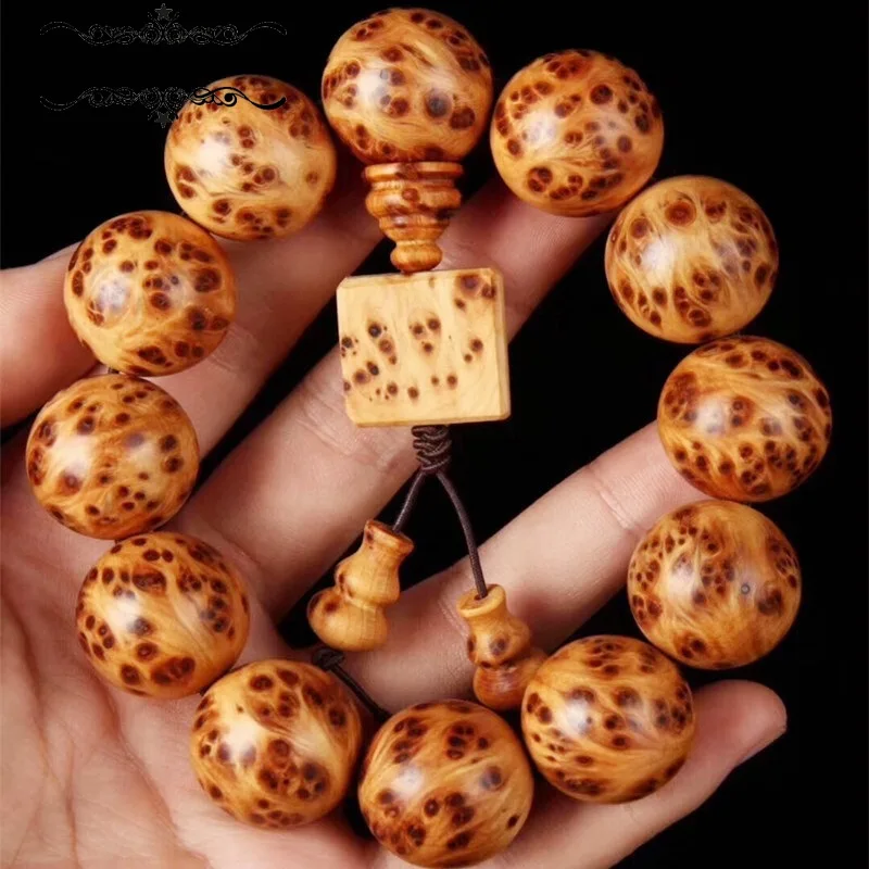 

Taihang Cliff Cypress Hand String 2.0 Full of Tumor Scar Bird Eye High Oil Aging Old Material Men's Buddha Beads Bracelet Buddha