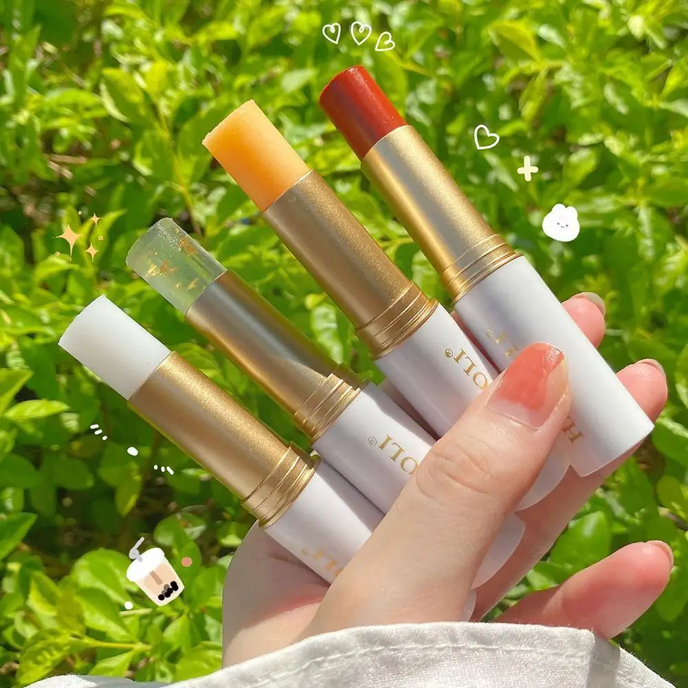 Lip Balm Color Changing Moisturizing Gold Foil Lip Lipsticks Primer Natural Gloss Glaze Cometics Wholesale Carrot Makeup La H5B6