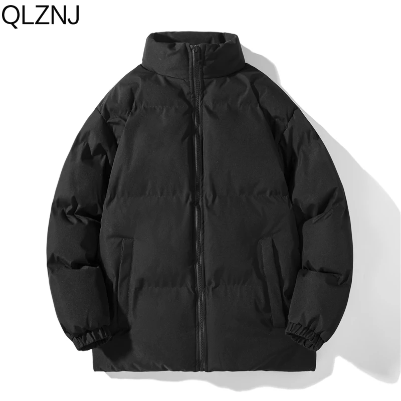 Winter Cotton Padded Jacket Men Oversize Parkas Women Stand Collar Solid Warm Coat Fashion Casual Unisex Parka Streetwear 8XL
