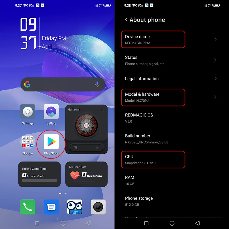 Tanie Oryginalna Wersja Globalna Nubia REDMAGIC 7 Pro Telefon Do Gier 6.8 ''120Hz AMOLED Snapdragon 8 Gen 1 Octa Core 64MP Camera