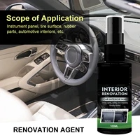 100ml plastic parts retreading agent wax auto interior renovated wax coating plastic car gloss cleaner polish high auto