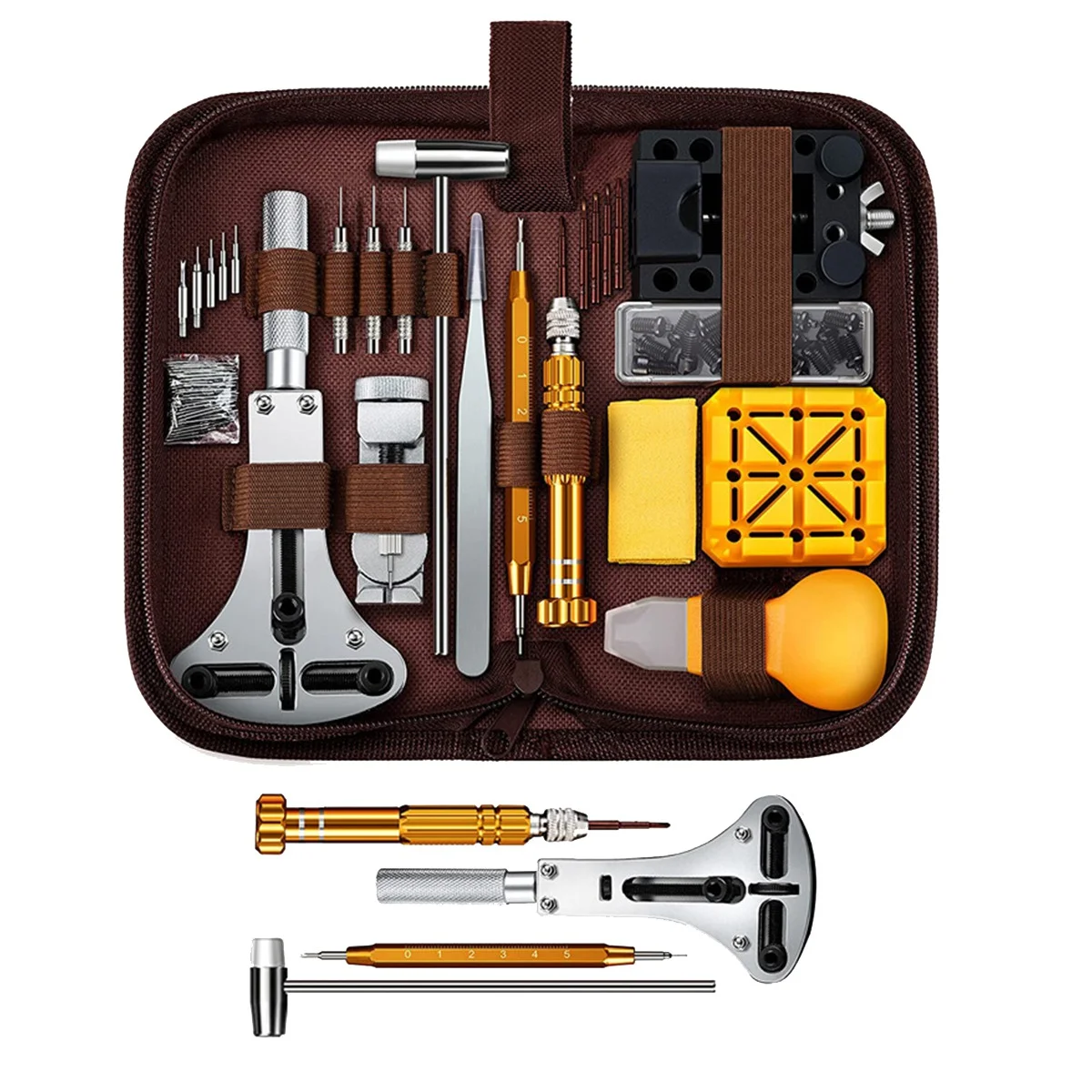 

149 Pcs Watch Adjustment Tool Kit, Watch Battery Replacement Tool Kit, Watch Back Remover Tool, Spring Bar Tool