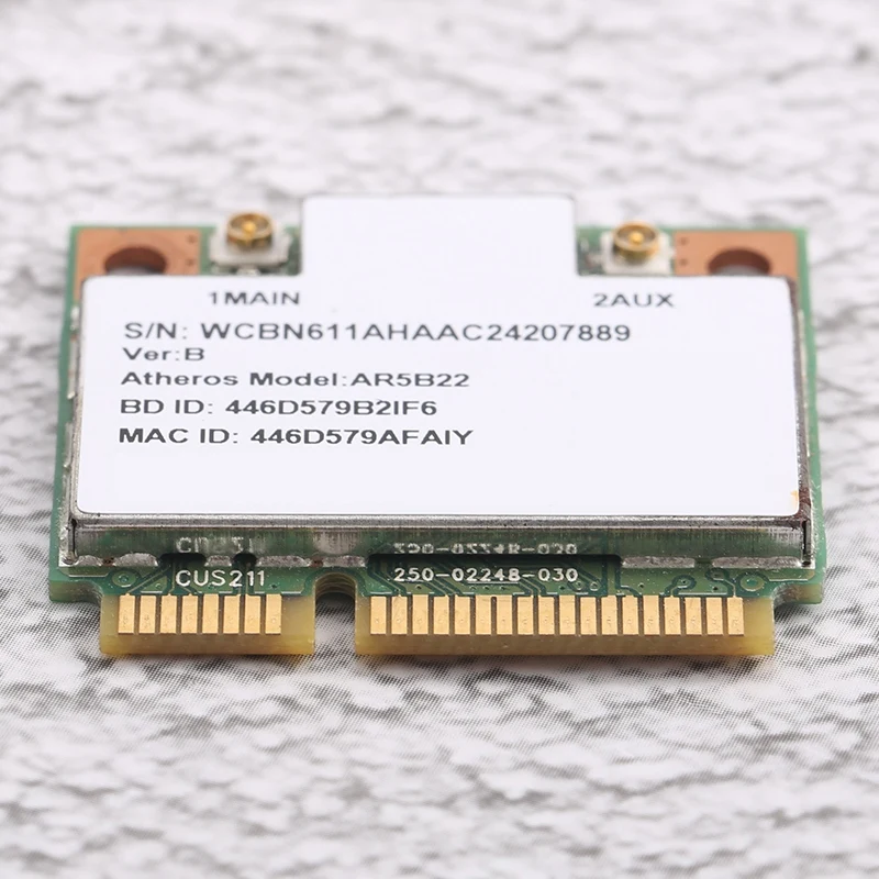 AR9462 AR5B22 WB222 Half Mini PCIe 300 Мбит/с + Bluetooth4.0 WLAN Wi-Fi беспроводная карта