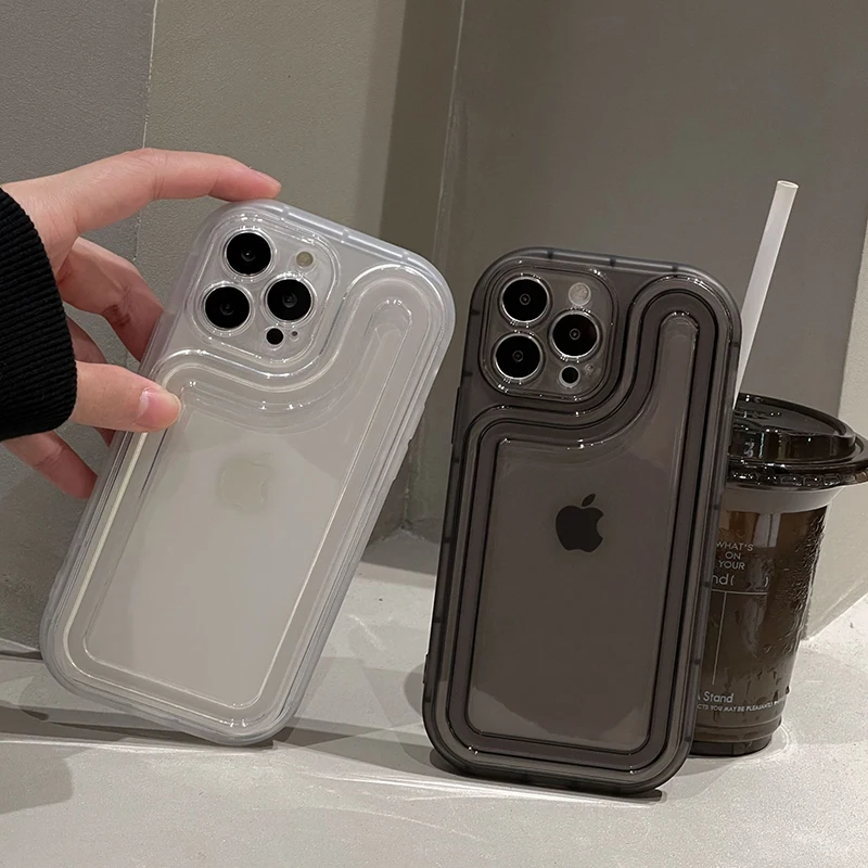 

Luxury Bumper Frame Clear Phone Case For iPhone 11 12 13 14 Pro Max Plus X XR XS Shockproof Silicone Lens Protection Soft Cover