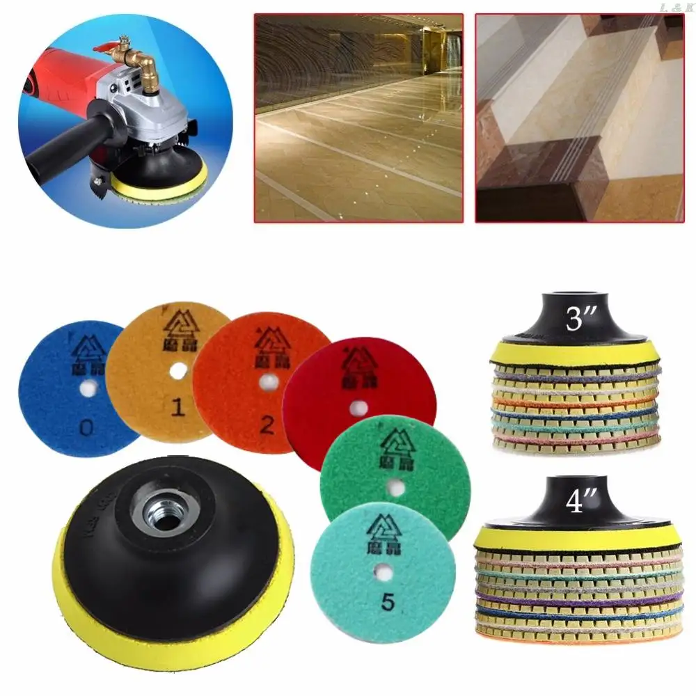 3/4 Inch Diamond Polishing Pad Granite Marble Concrete Stone Marble Quartz Flexible Grinding Discs Portable Grinding Accessories