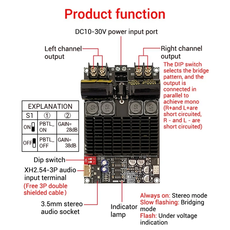ZK-2001 плата цифрового усилителя 2 1 каналов 2X100W + 200W сабвуфер TPA3221 модуль Bluetooth с