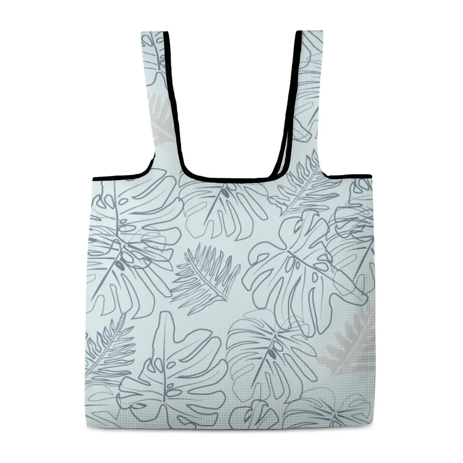 Customizable Printed Lightweight Foldable Shopping Bag Fashionable Women Large Capacity Reusable Handbag Diy Travel Grocery Bag