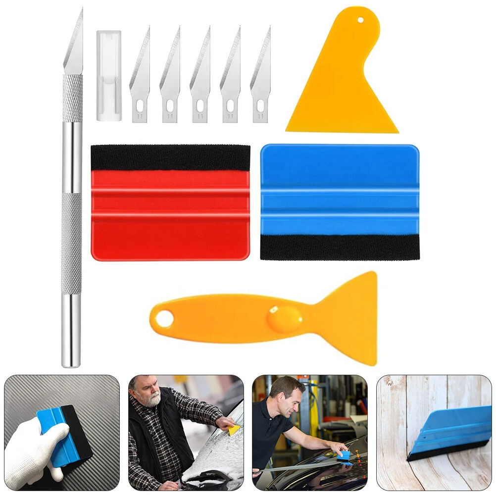 

10pcs Car Film Wrapping Tool Window Tint Application Tool Set Practical Car Tint Film Tool