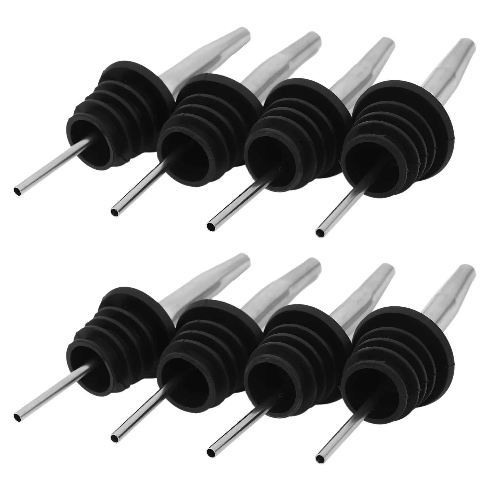 

8Pcs Stainless Steel Whisky Liquor Oil Wine Bottle Pourer Cap Spout Stopper Mouth Dispenser
