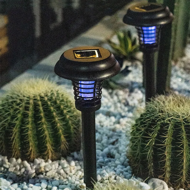 Противомоскитная лампа на солнечной батарее средство от комаров против мух из