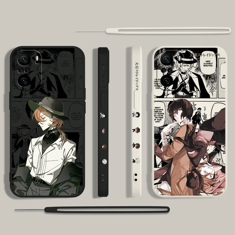 Bungo бродячие псы для Xiaomi Redmi Note 13 12 12Pro 11 11S 11T 10S 10 Pro Plus зеркальный чехол телефона с