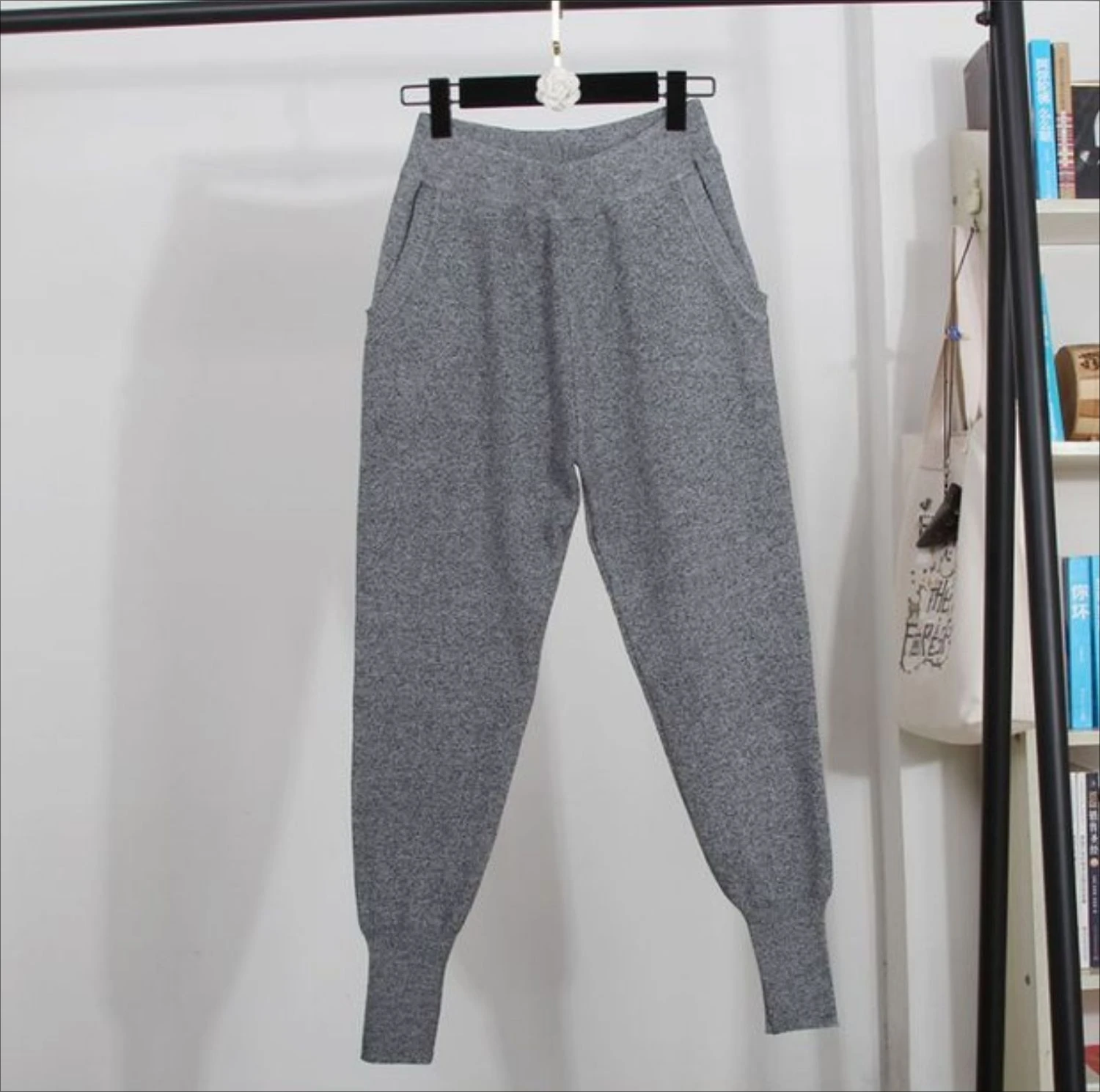 Осень-зима 2023 новые европейские комплекты брюк модный свободный вязаный свитер с