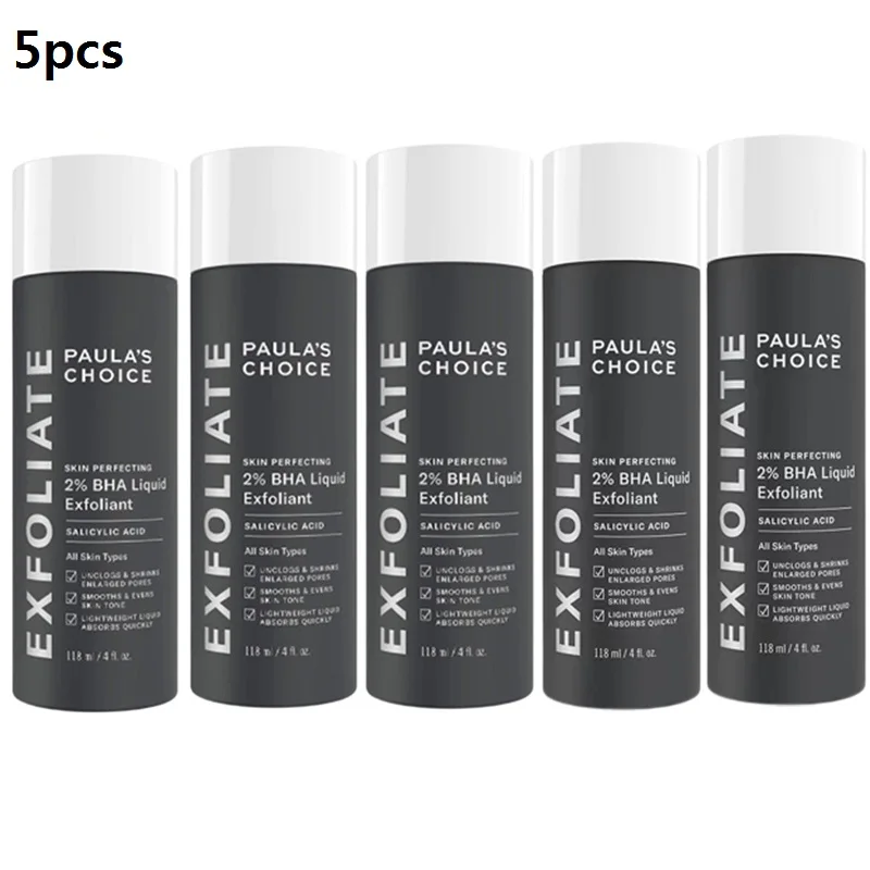5pcs Paulas‘Choice-SKIN PERFECTING 2% BHA Liquid Salicylic Acid Exfoliant-Facial Exfoliant for Blackhead,Enlarged Pores Wrinkles