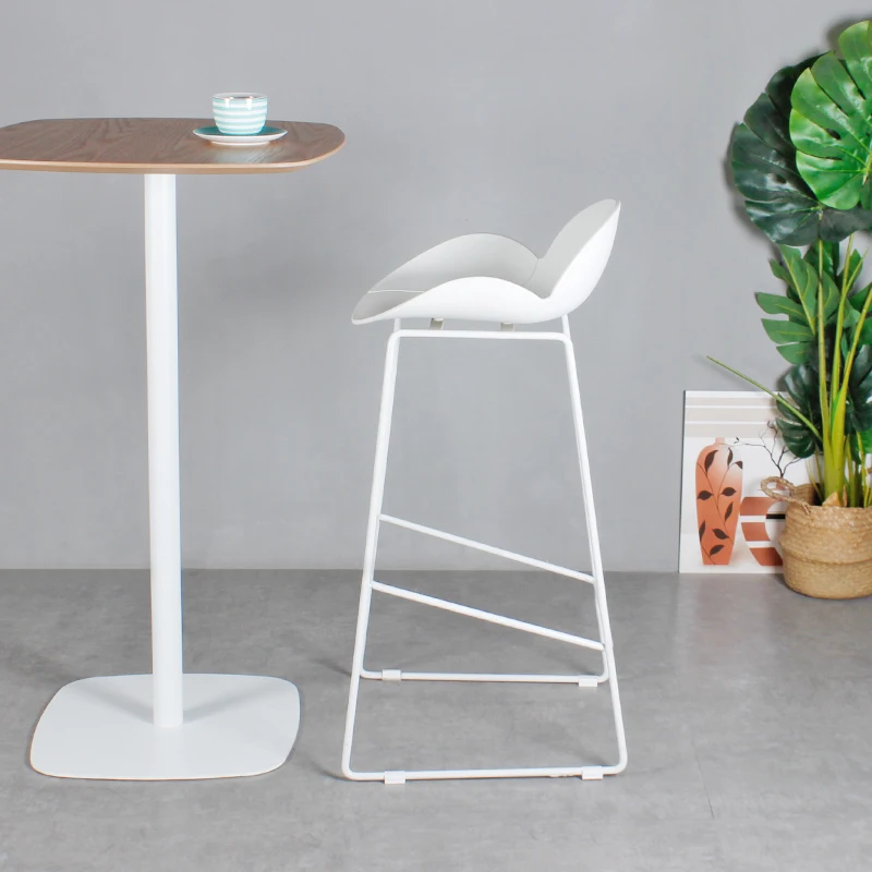 

Скандинавский Железный барный стул, современные минималистичные барные стулья для гостиной, домашние высокие стулья со спинкой, белая мебель для дома
