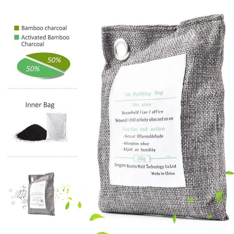 

1 PC Natural Bamboo Charcoal Bag Smelly Removing Activated Carbon Closets Shoe Deodorant Deodorize Car Activated Carbon Bag