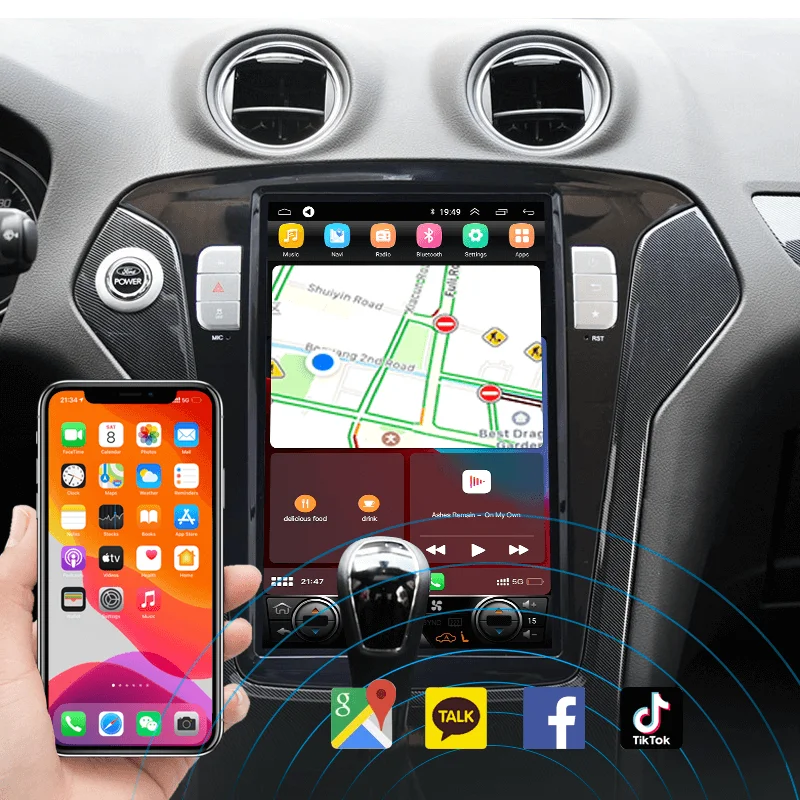 Ford Mondeo 2011-2013 Tesla Радио Мультимедийный видеоплеер GPS позиционирование